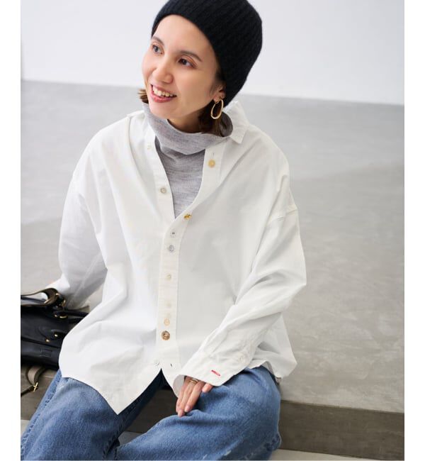 FRAMeWORK「コンビネーションボタンレギュラーシャツ」|シャツ・ブラウス|ホワイト