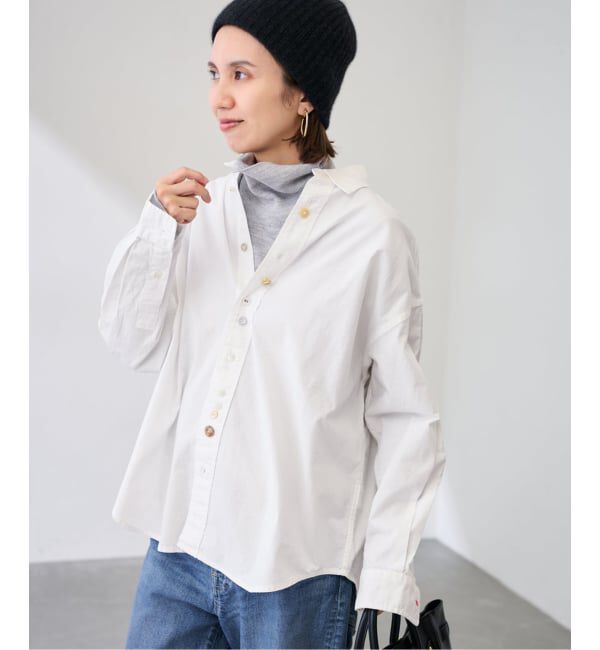 FRAMeWORK「コンビネーションボタンレギュラーシャツ」|シャツ・ブラウス|