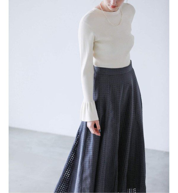  「《追加2》シアーチェックフレアスカート」|スカート|