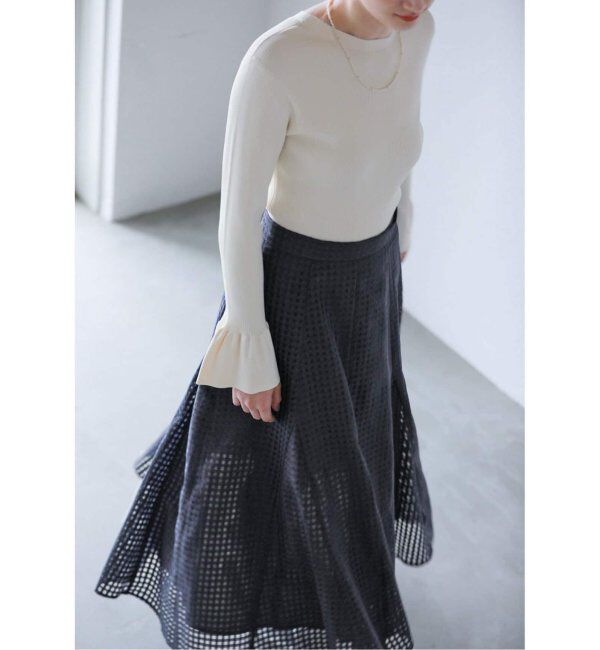  「《追加2》シアーチェックフレアスカート」|スカート|