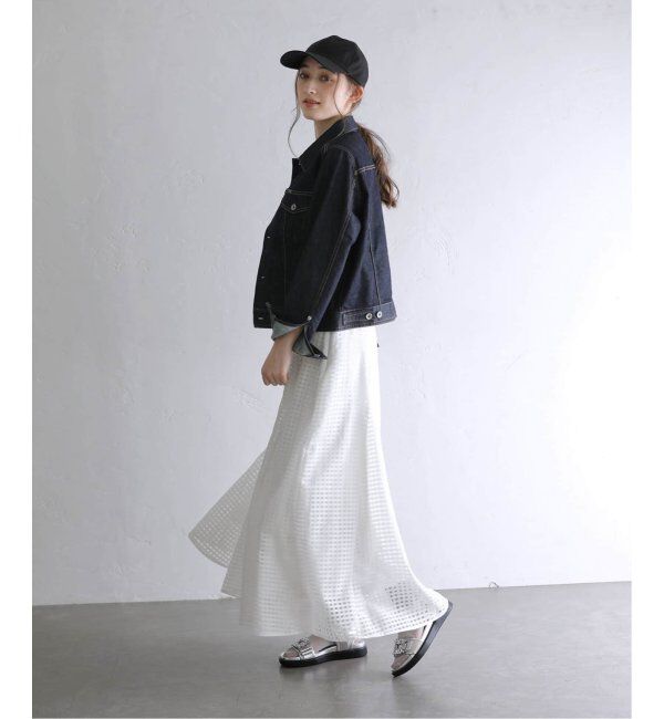  「《追加2》シアーチェックフレアスカート」|スカート|
