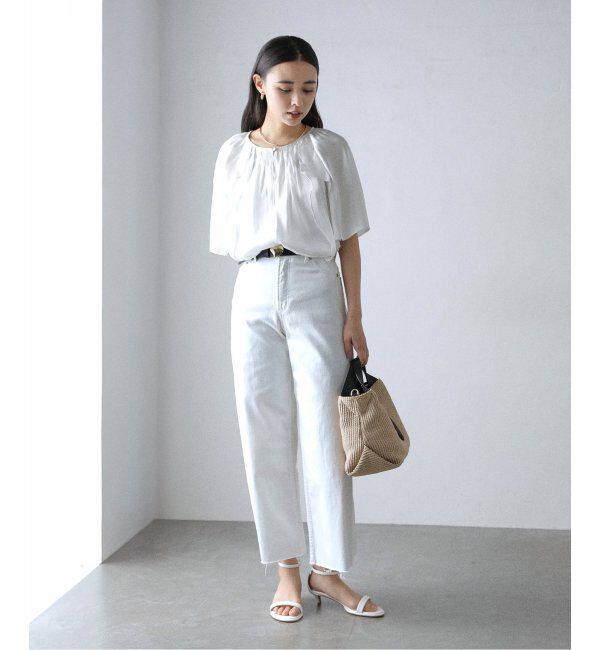  「【洗える】2WAYラッフルブラウス」|シャツ・ブラウス|