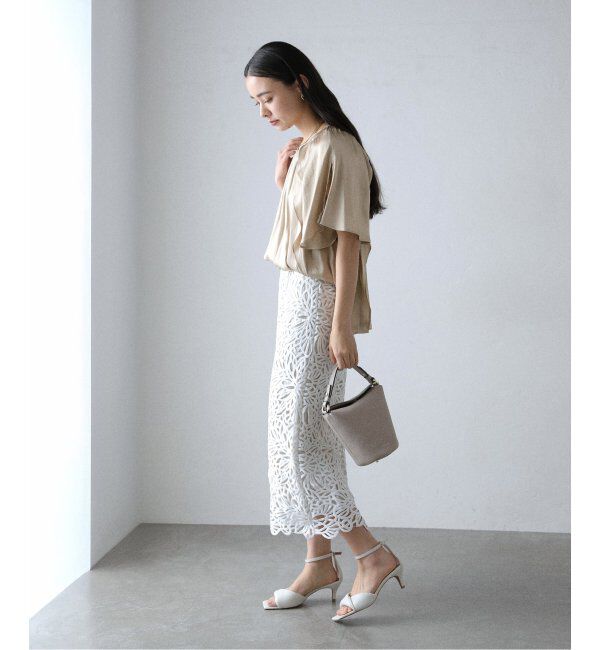  「【洗える】2WAYラッフルブラウス」|シャツ・ブラウス|