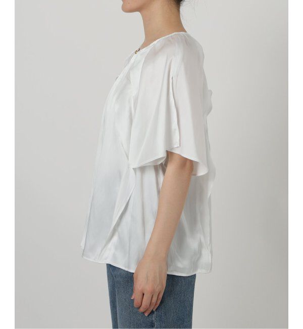  「【洗える】2WAYラッフルブラウス」|シャツ・ブラウス|