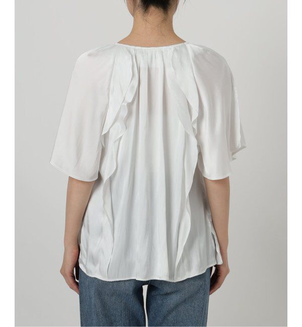  「【洗える】2WAYラッフルブラウス」|シャツ・ブラウス|