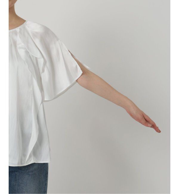  「【洗える】2WAYラッフルブラウス」|シャツ・ブラウス|