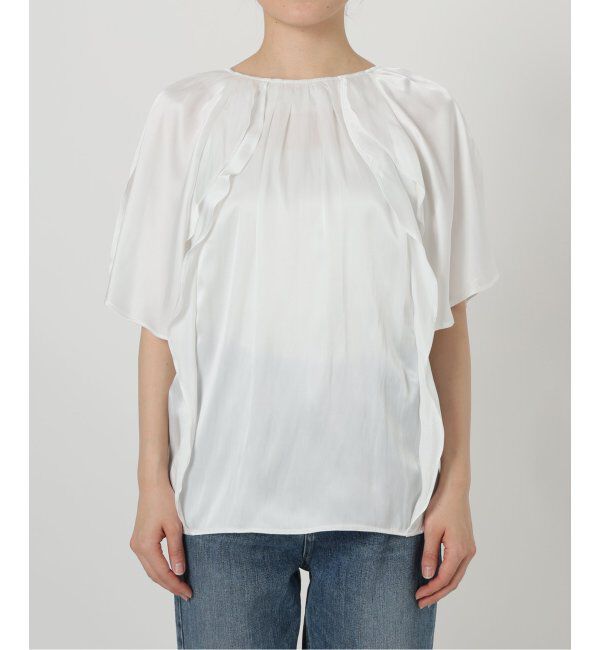  「【洗える】2WAYラッフルブラウス」|シャツ・ブラウス|