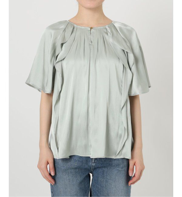  「【洗える】2WAYラッフルブラウス」|シャツ・ブラウス|