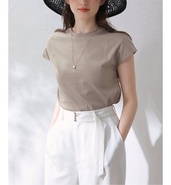  「【洗える】スムースハイネックプルオーバー」|Tシャツ・カットソー|ベージュ