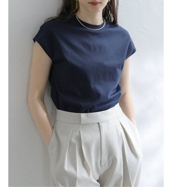  「【洗える】スムースハイネックプルオーバー」|Tシャツ・カットソー|ネイビー