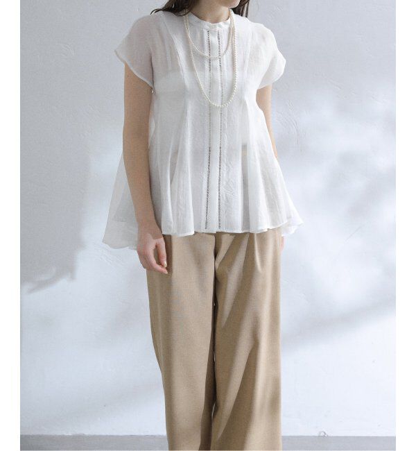  「【洗える】マチフレアブラウス」|シャツ・ブラウス|