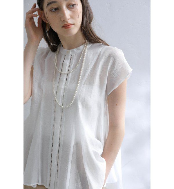  「【洗える】マチフレアブラウス」|シャツ・ブラウス|