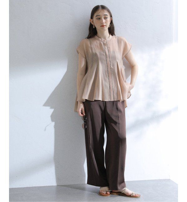  「【洗える】マチフレアブラウス」|シャツ・ブラウス|