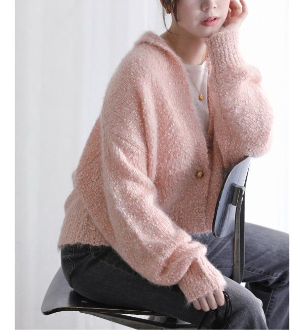  「【洗える】ポップヤーンボレロカーディガン」|カーディガン|