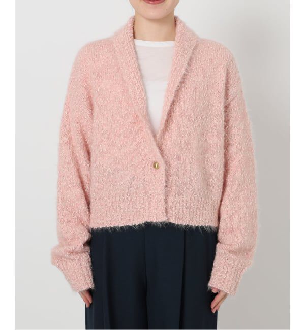  「【洗える】ポップヤーンボレロカーディガン」|カーディガン|