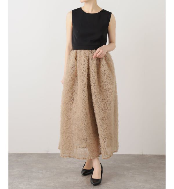  「チュールセットアップドレス」|ドレス|ベージュ