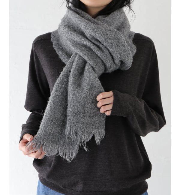  「【洗える】La Totalite ブークレーメランジマフラー」|マフラー|グレー