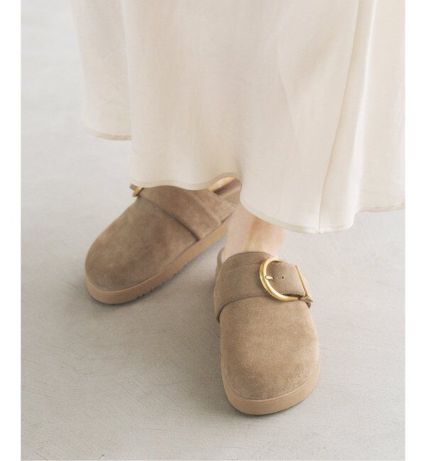  「レザーベルトクロッグ」|その他|ベージュ