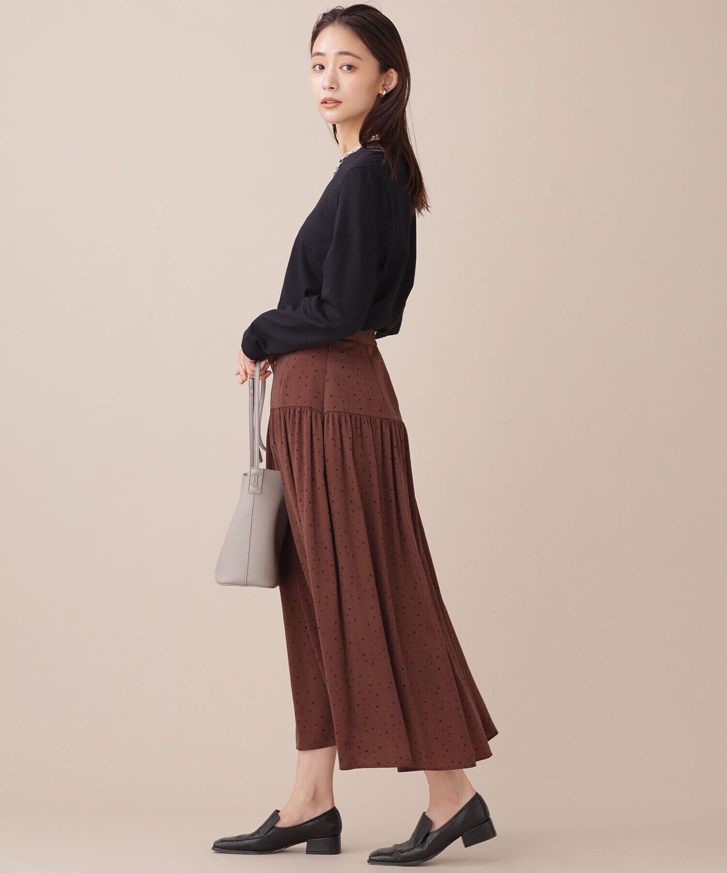 nano･universe「ランダムドットティアードスカート」|スカート|