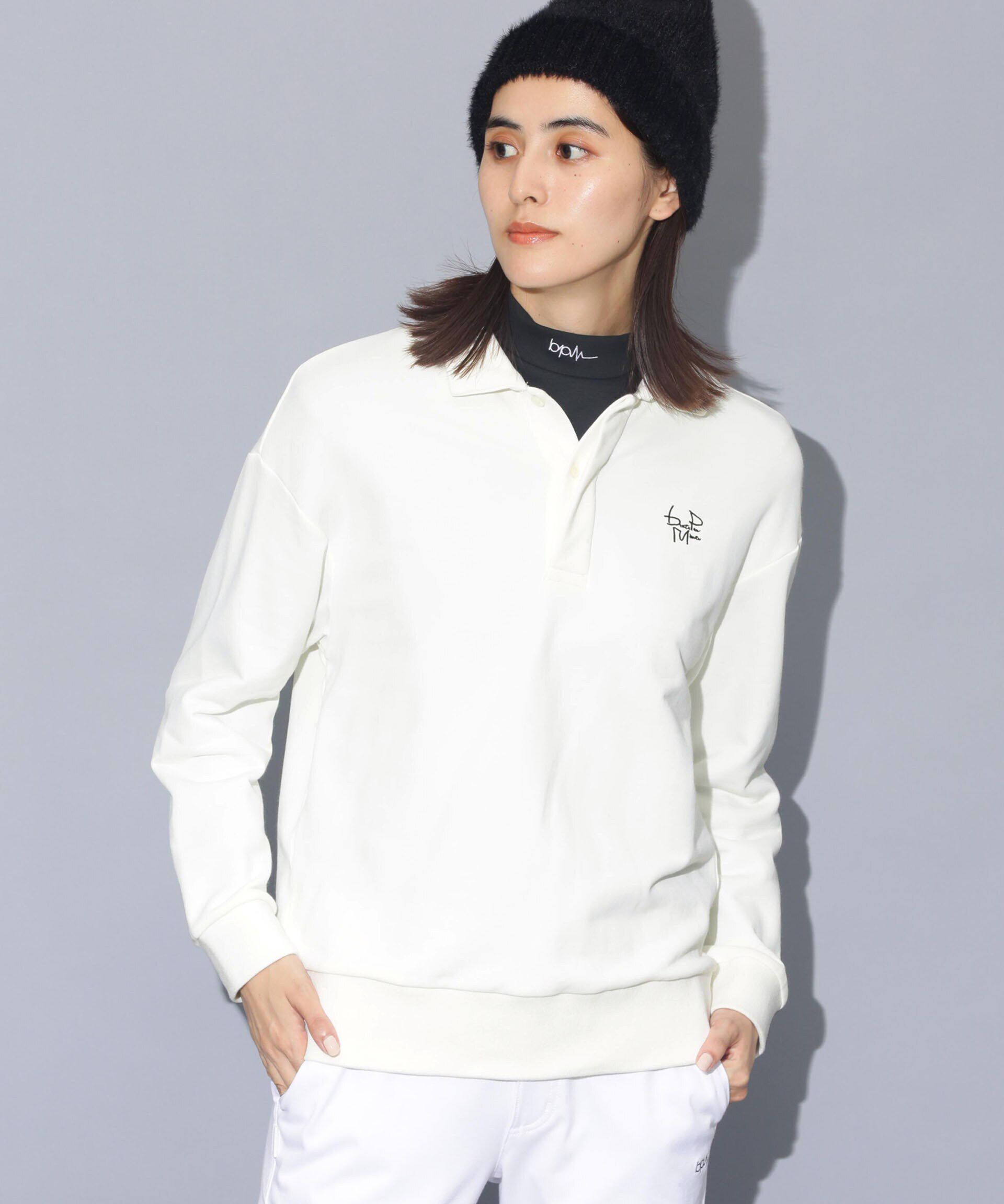 nano･universe「beats per minute/スウェットライクポロシャツ」|Tシャツ・カットソー|ホワイト