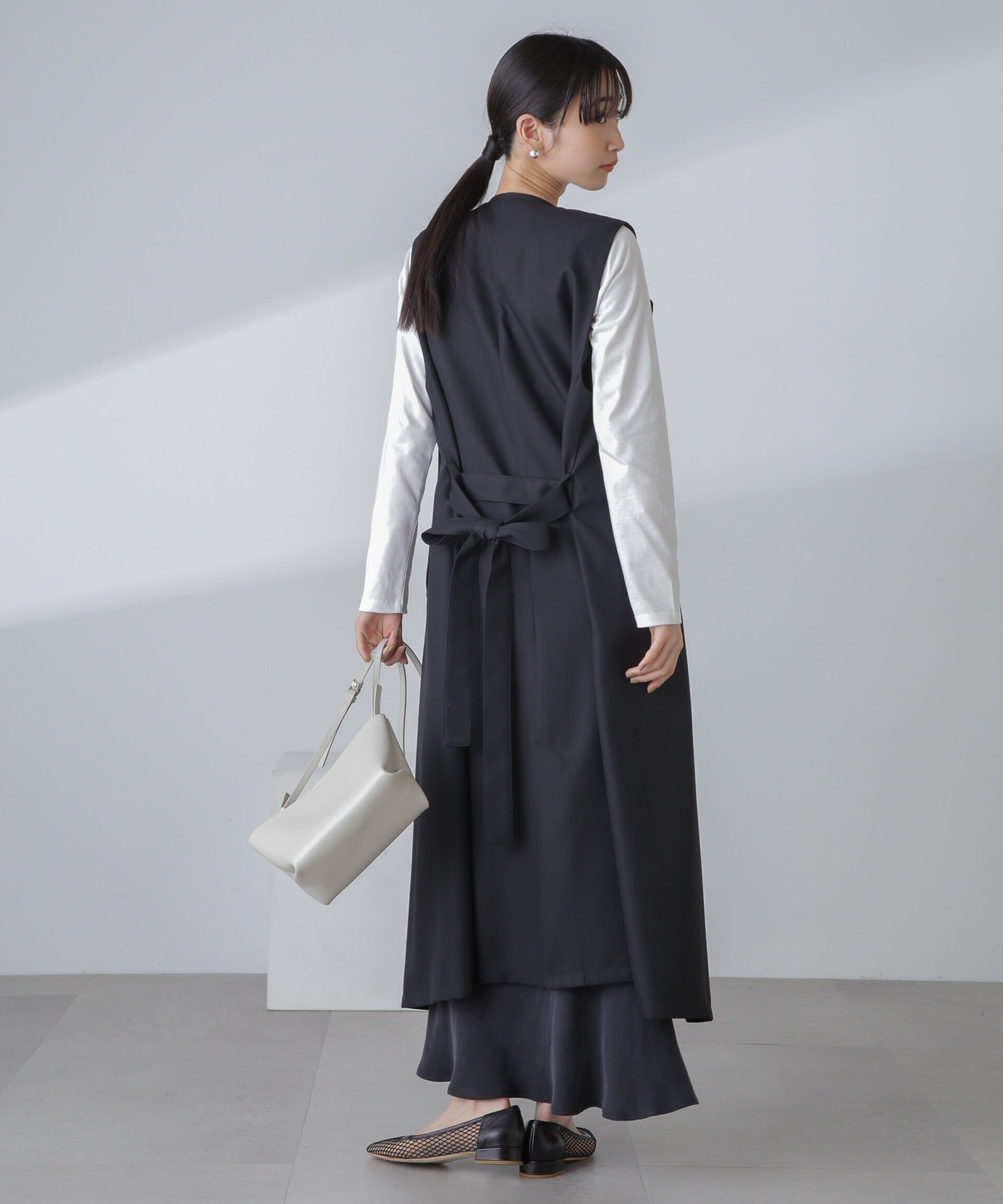 nano･universe「撥水&花粉ガード加工ロングジレ」|ベスト・ジレ|