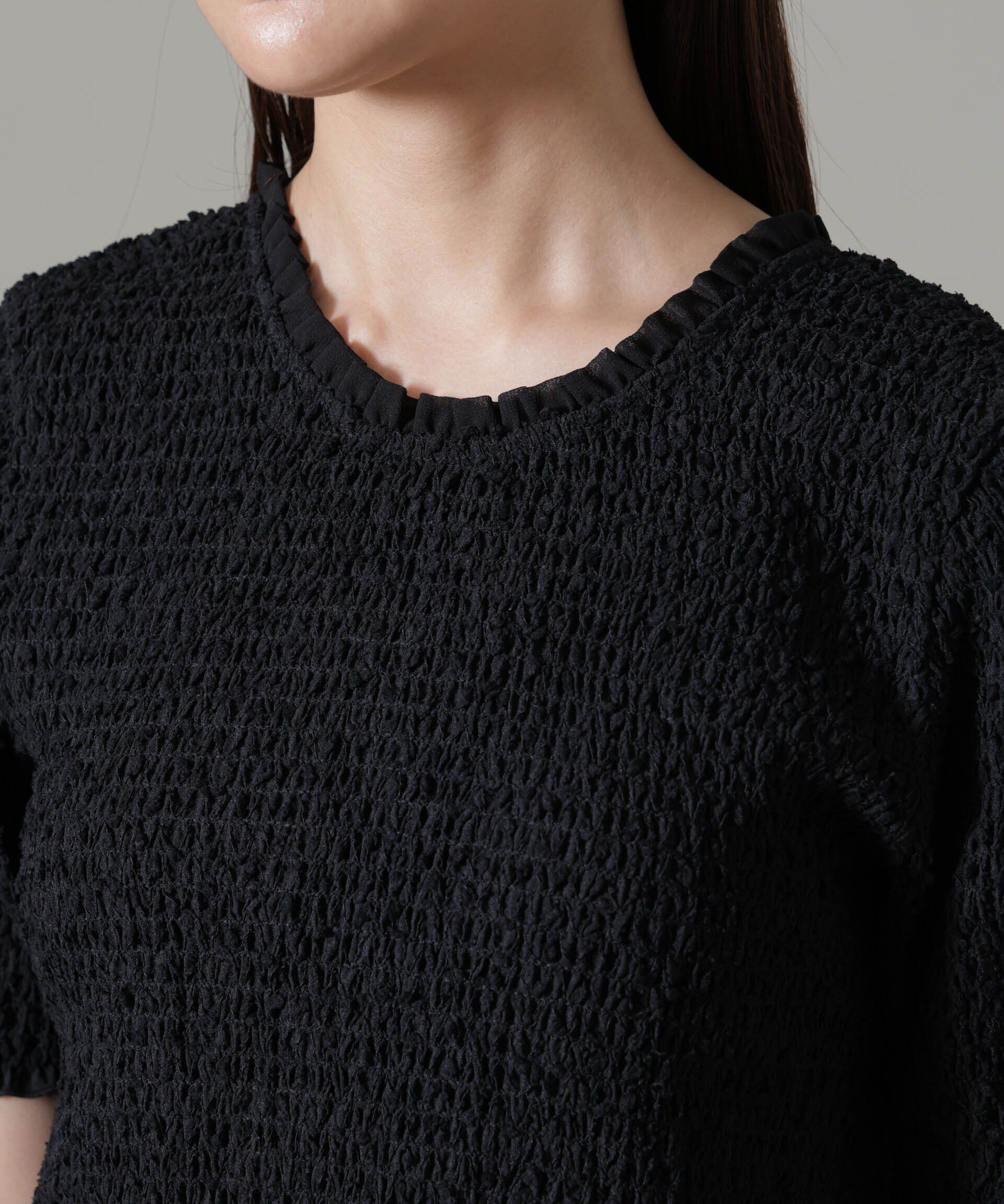 nano･universe「ファンシーシャーリングバックオープントップス(セットアップ可)」|シャツ・ブラウス|