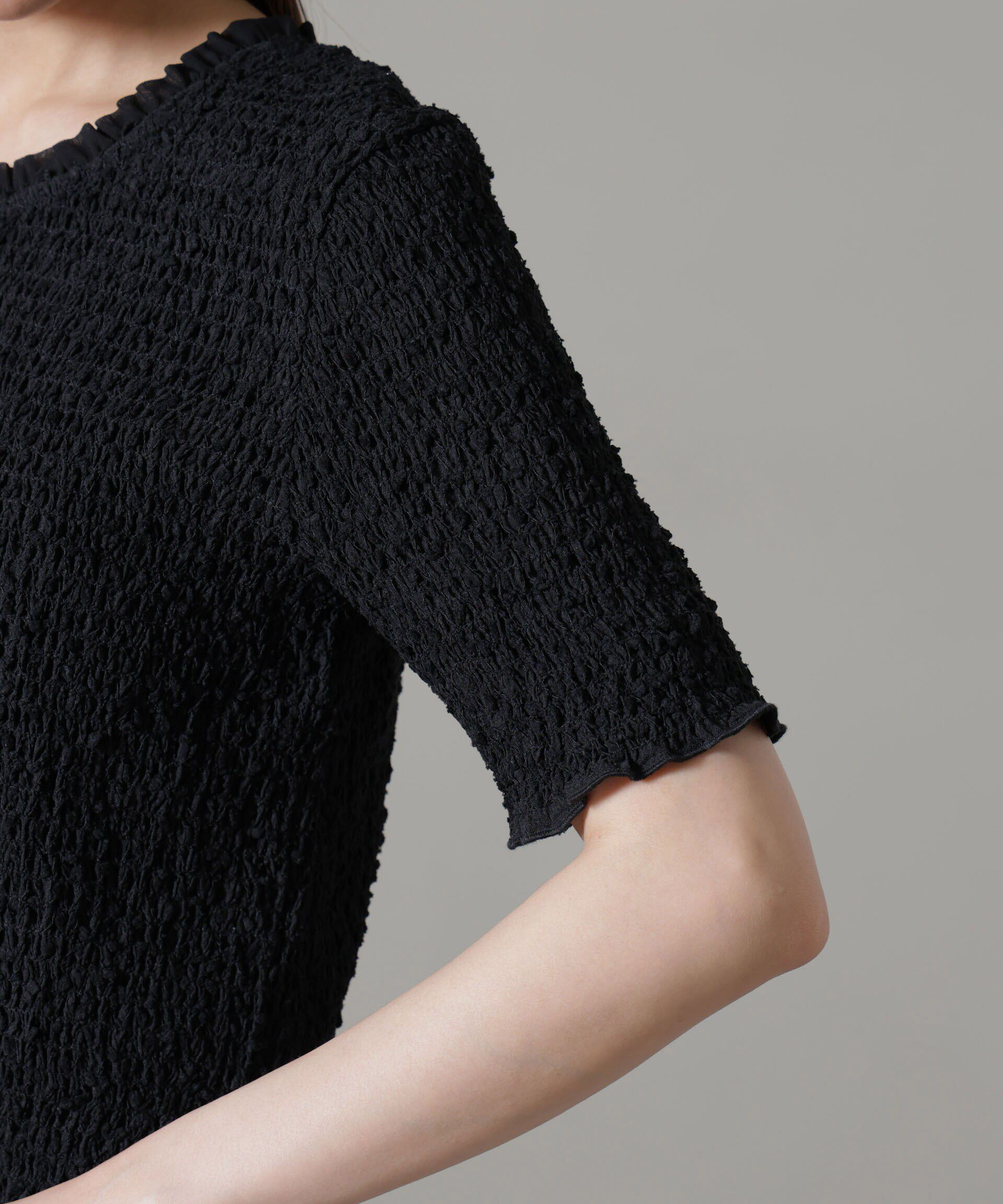 nano･universe「ファンシーシャーリングバックオープントップス(セットアップ可)」|シャツ・ブラウス|