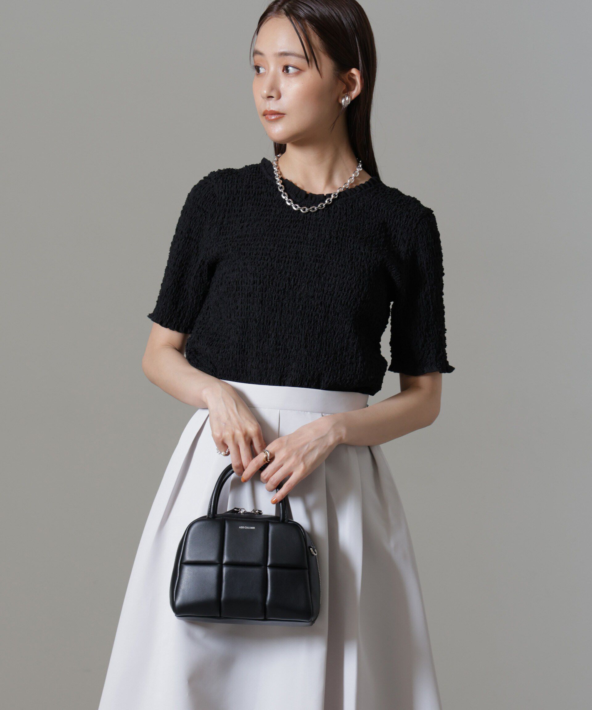 nano･universe「ファンシーシャーリングバックオープントップス(セットアップ可)」|シャツ・ブラウス|