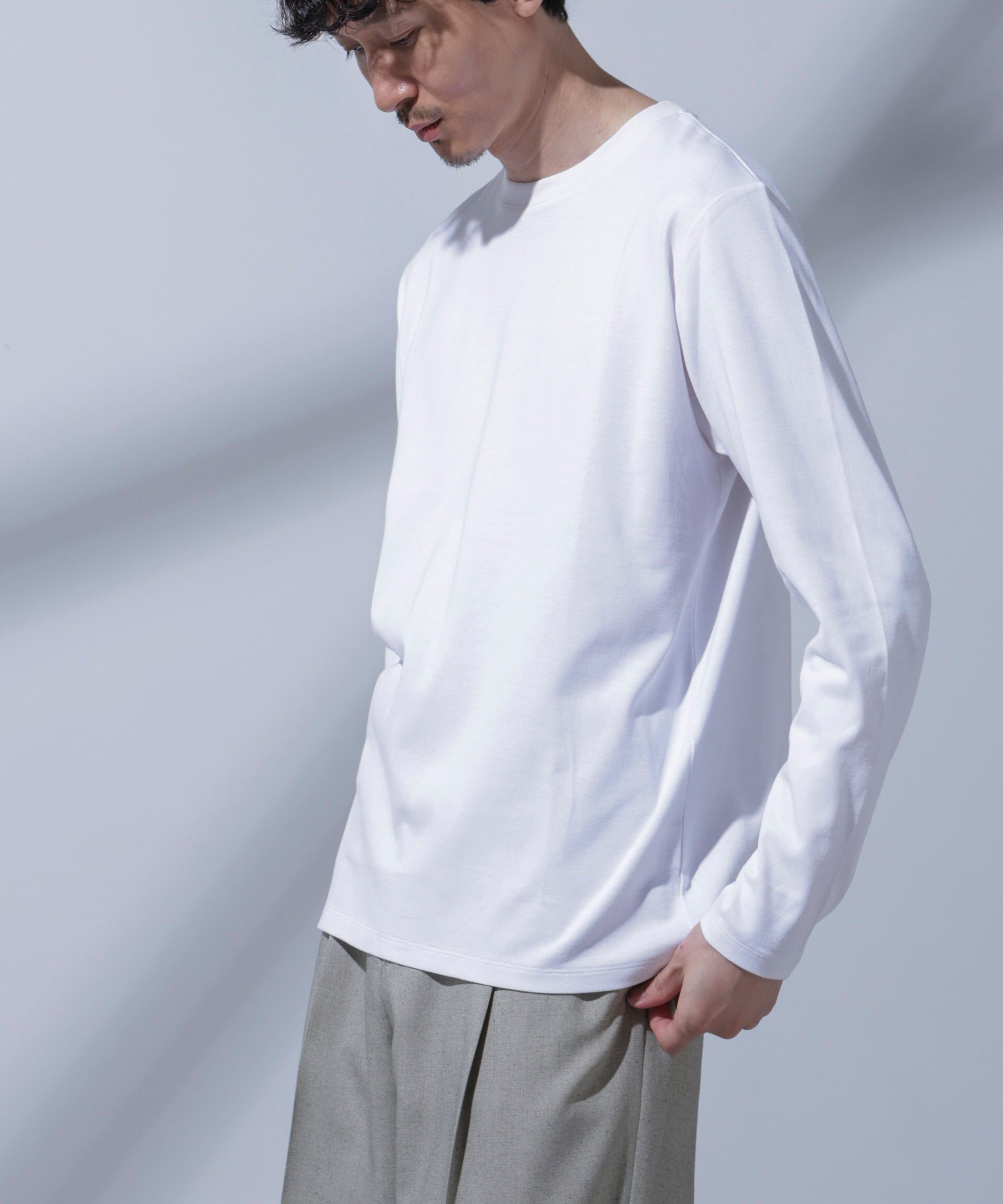 nano･universe「Anti Soaked(R)汗染み防止 クルーネックTシャツ 長袖」|Tシャツ・カットソー|