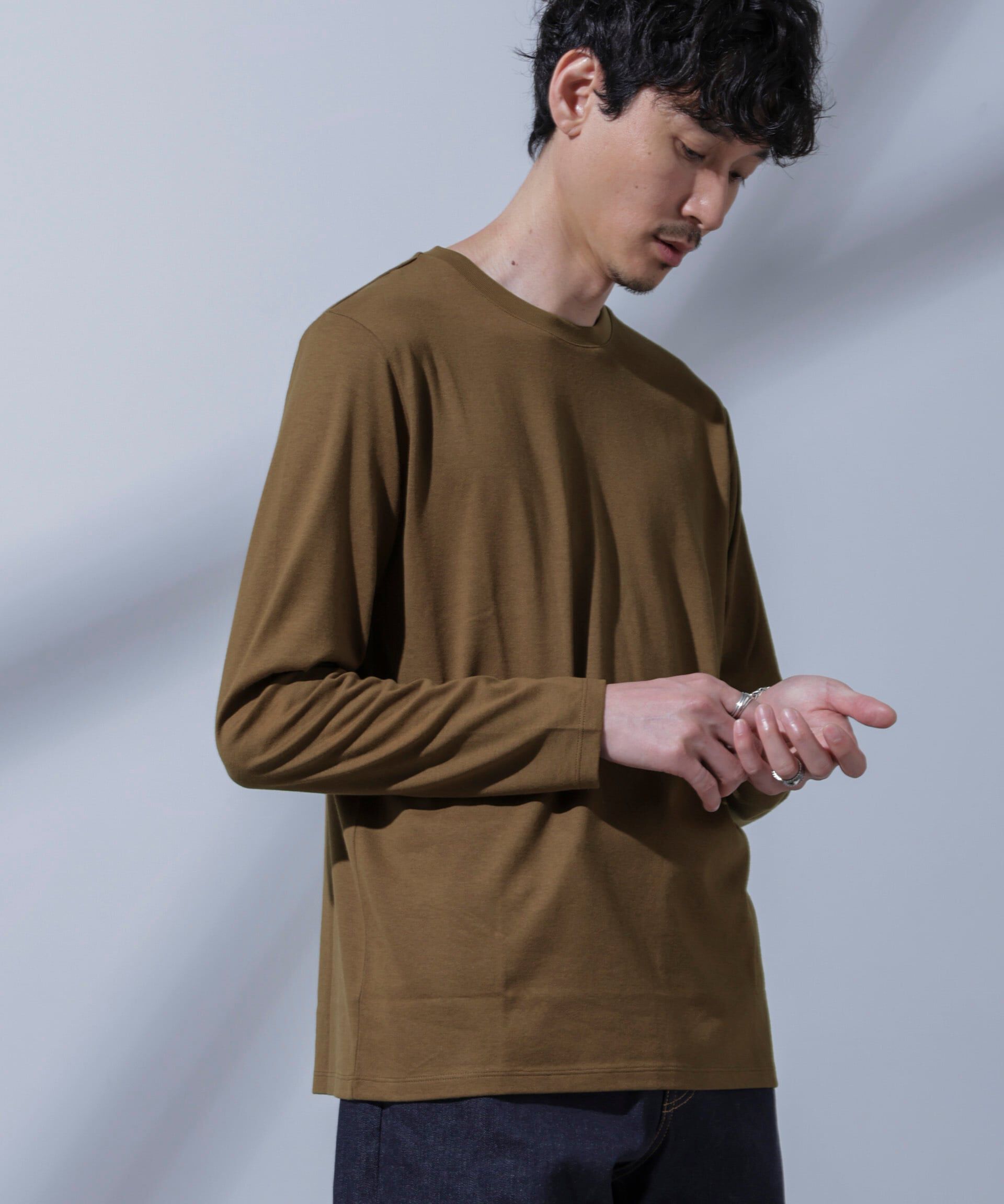 nano･universe「Anti Soaked(R)汗染み防止 クルーネックTシャツ 長袖」|Tシャツ・カットソー|