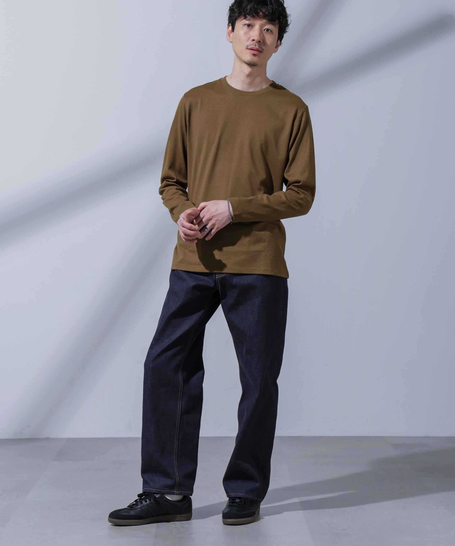 nano･universe「Anti Soaked(R)汗染み防止 クルーネックTシャツ 長袖」|Tシャツ・カットソー|