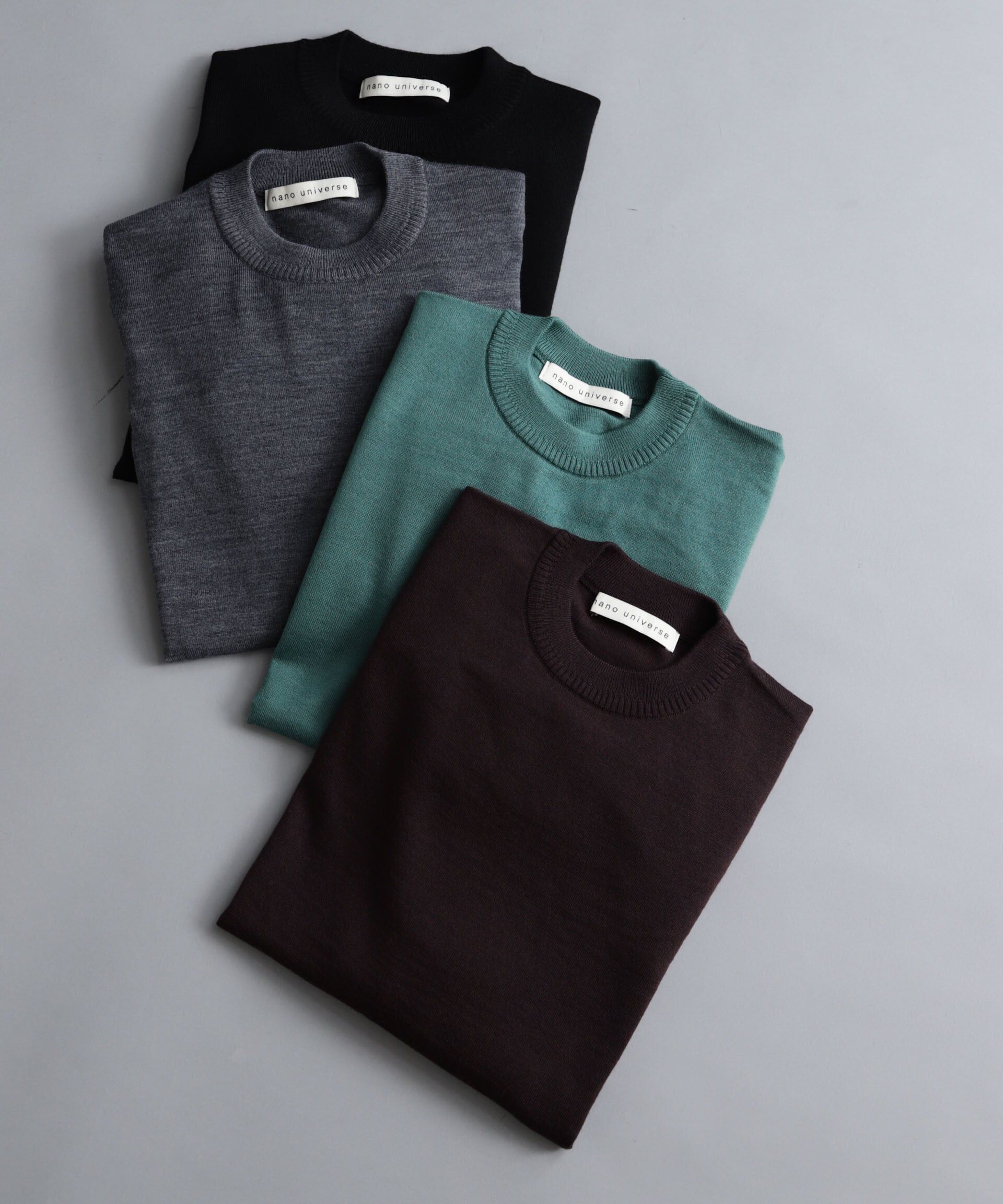 nano･universe「「毛玉レスニット」 ファインゲージクルーネック」|ニット・セーター|