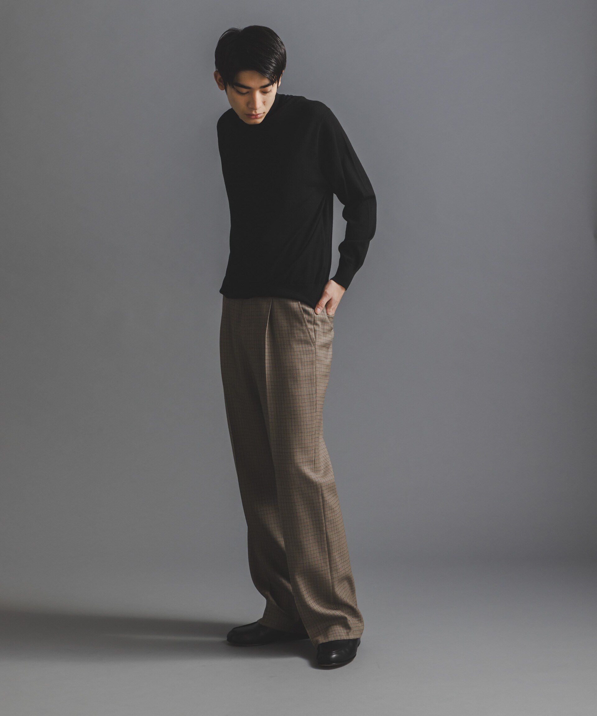 nano･universe「「毛玉レスニット」 ファインゲージモックネック」|ニット・セーター|