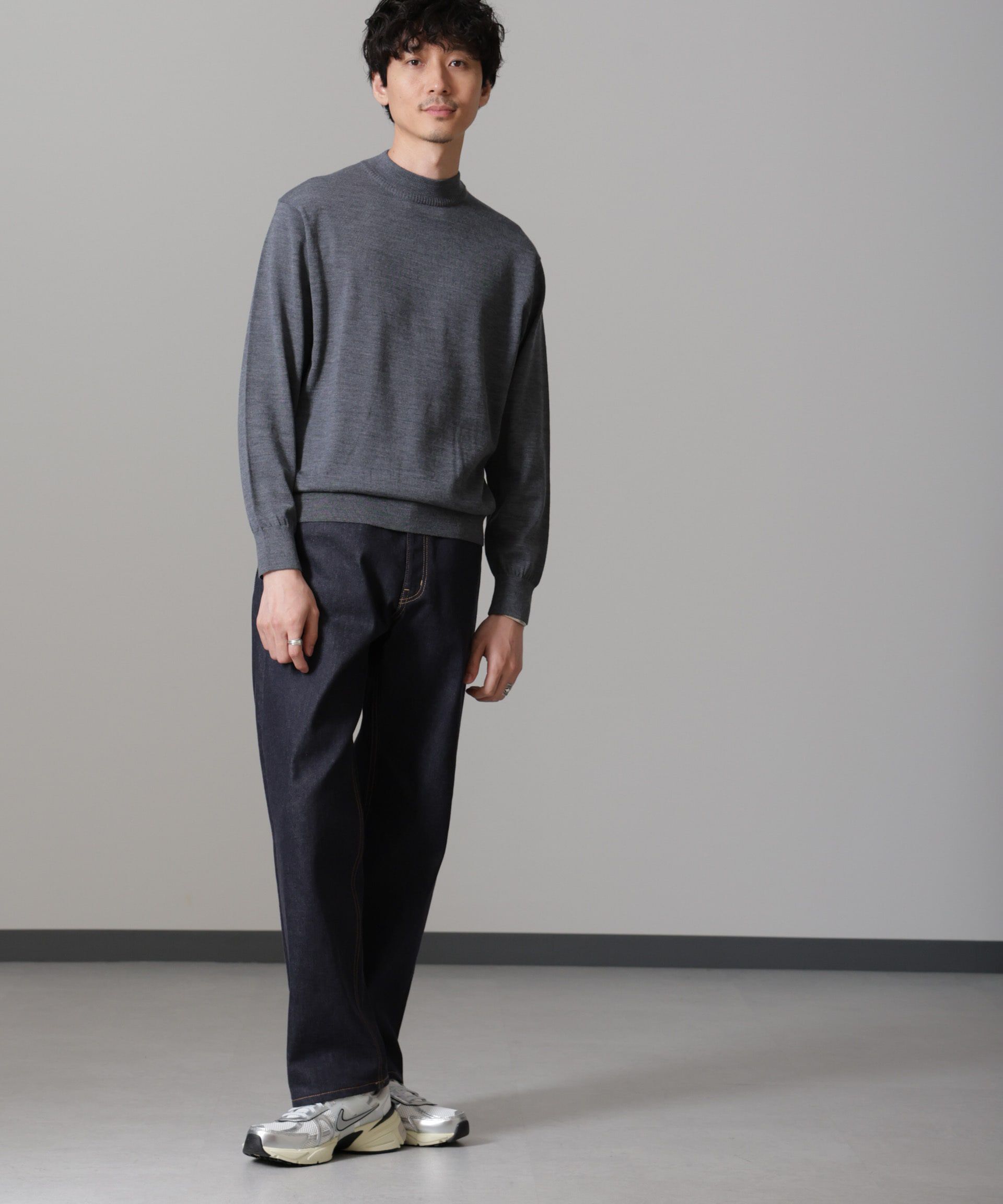 nano･universe「「毛玉レスニット」 ファインゲージモックネック」|ニット・セーター|