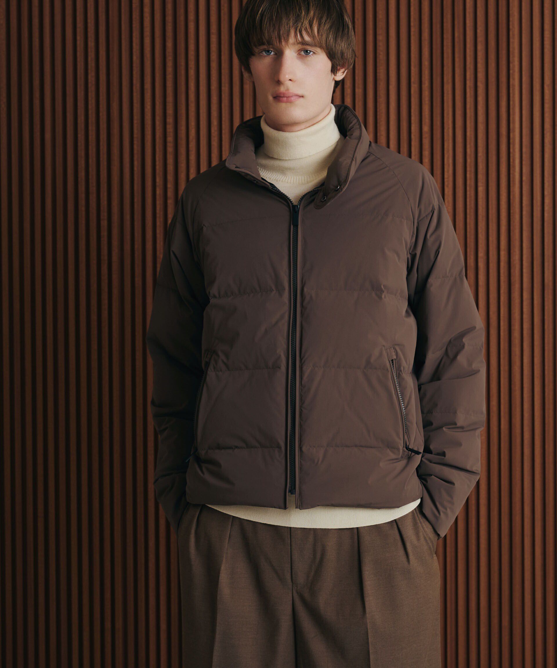 nano･universe「「西川ダウン(R)」スポーティースタンドダウン」|ダウン|