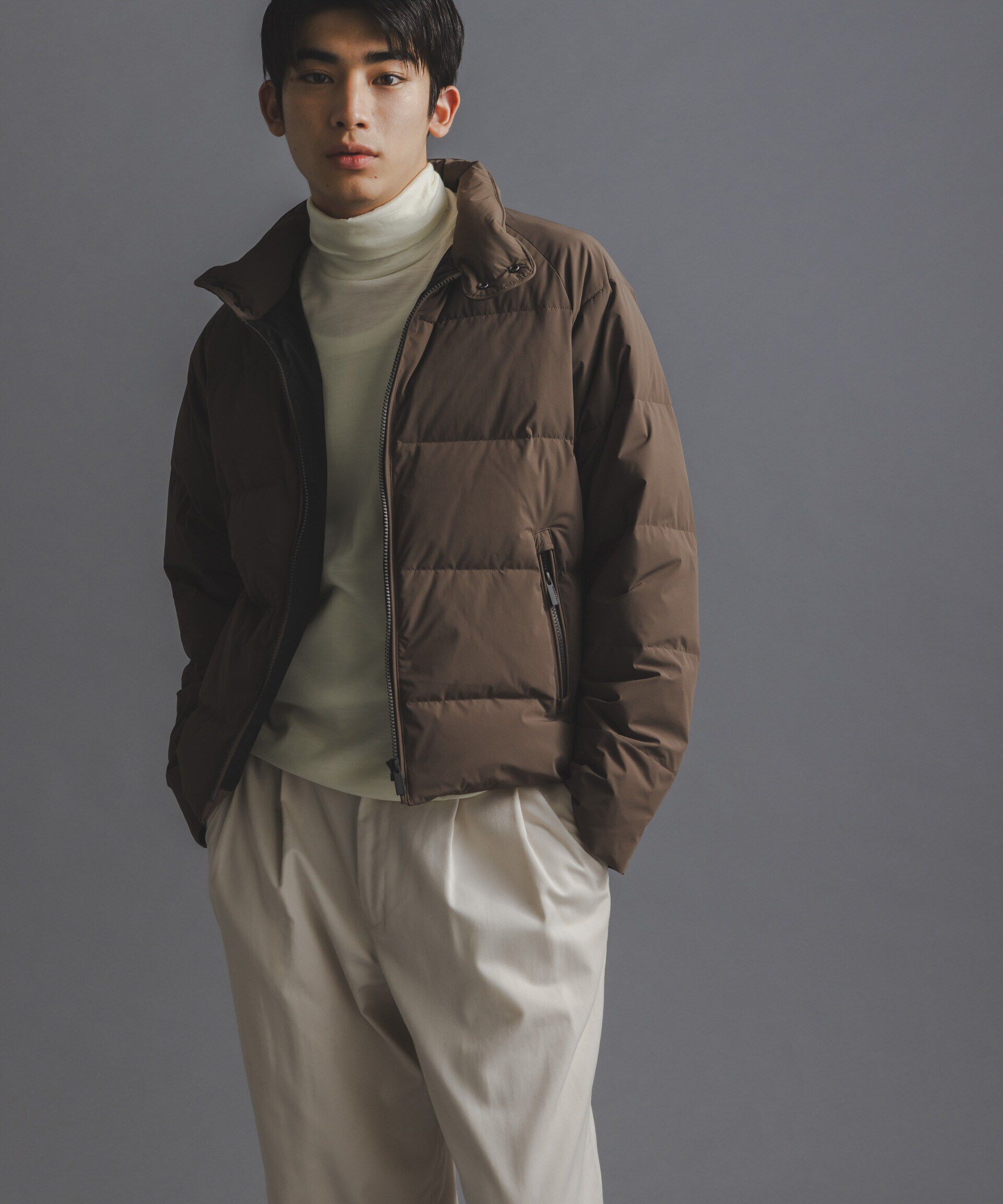 nano･universe「「西川ダウン(R)」スポーティースタンドダウン」|ダウン|