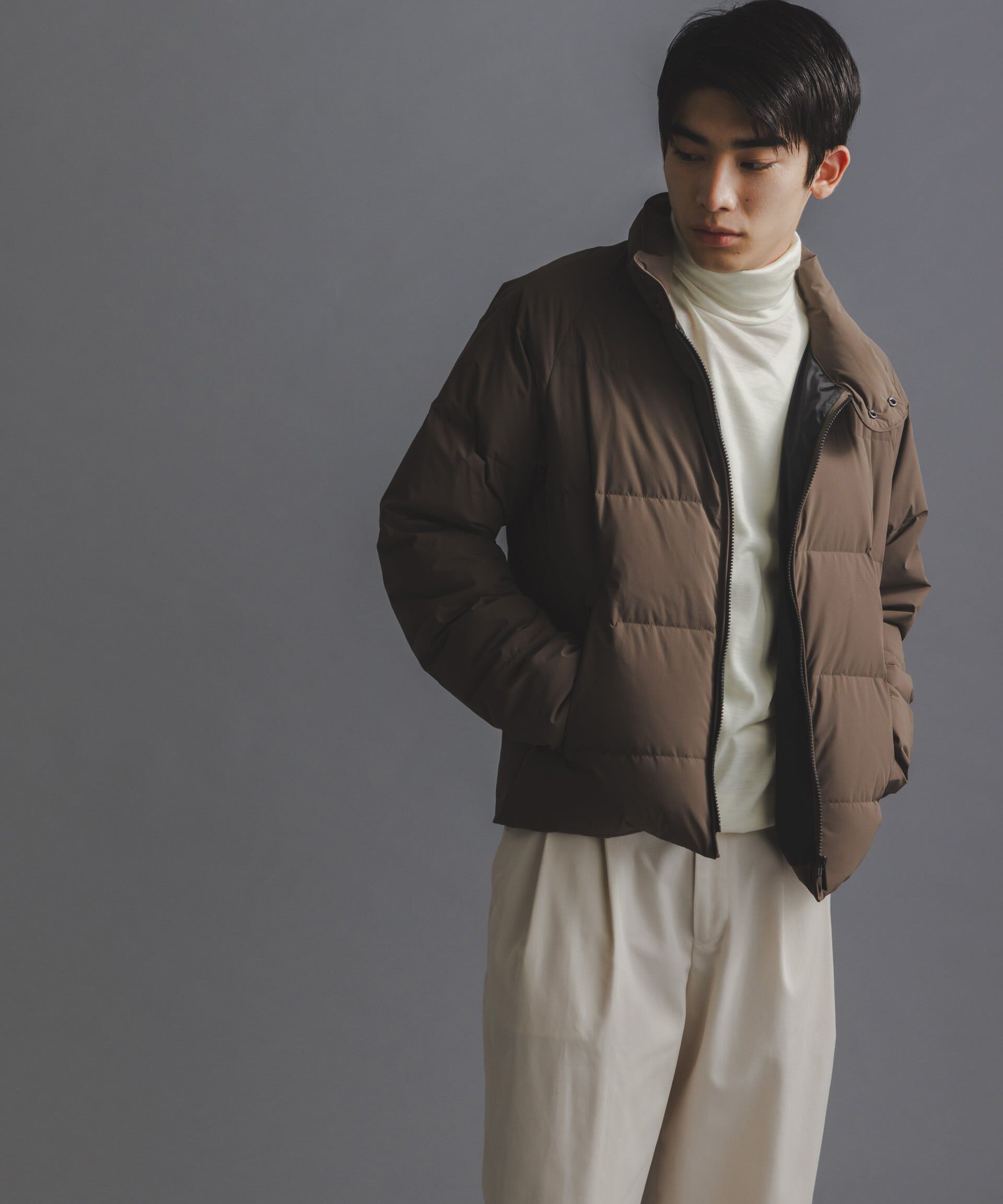 nano･universe「「西川ダウン(R)」スポーティースタンドダウン」|ダウン|