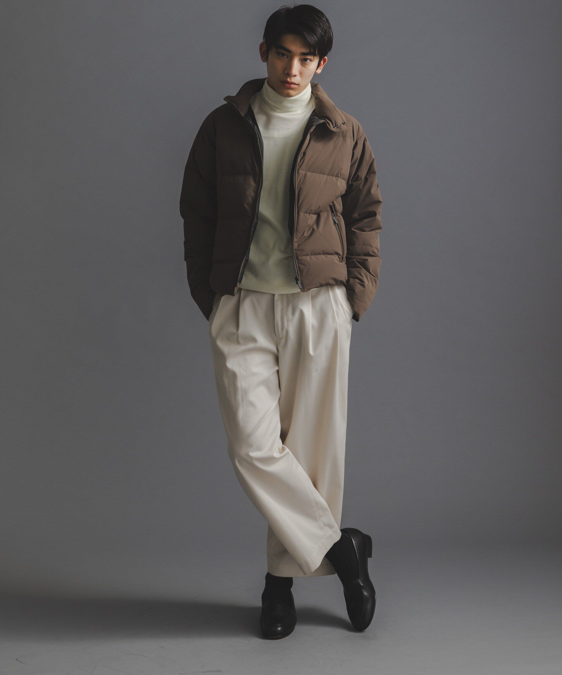 nano･universe「「西川ダウン(R)」スポーティースタンドダウン」|ダウン|