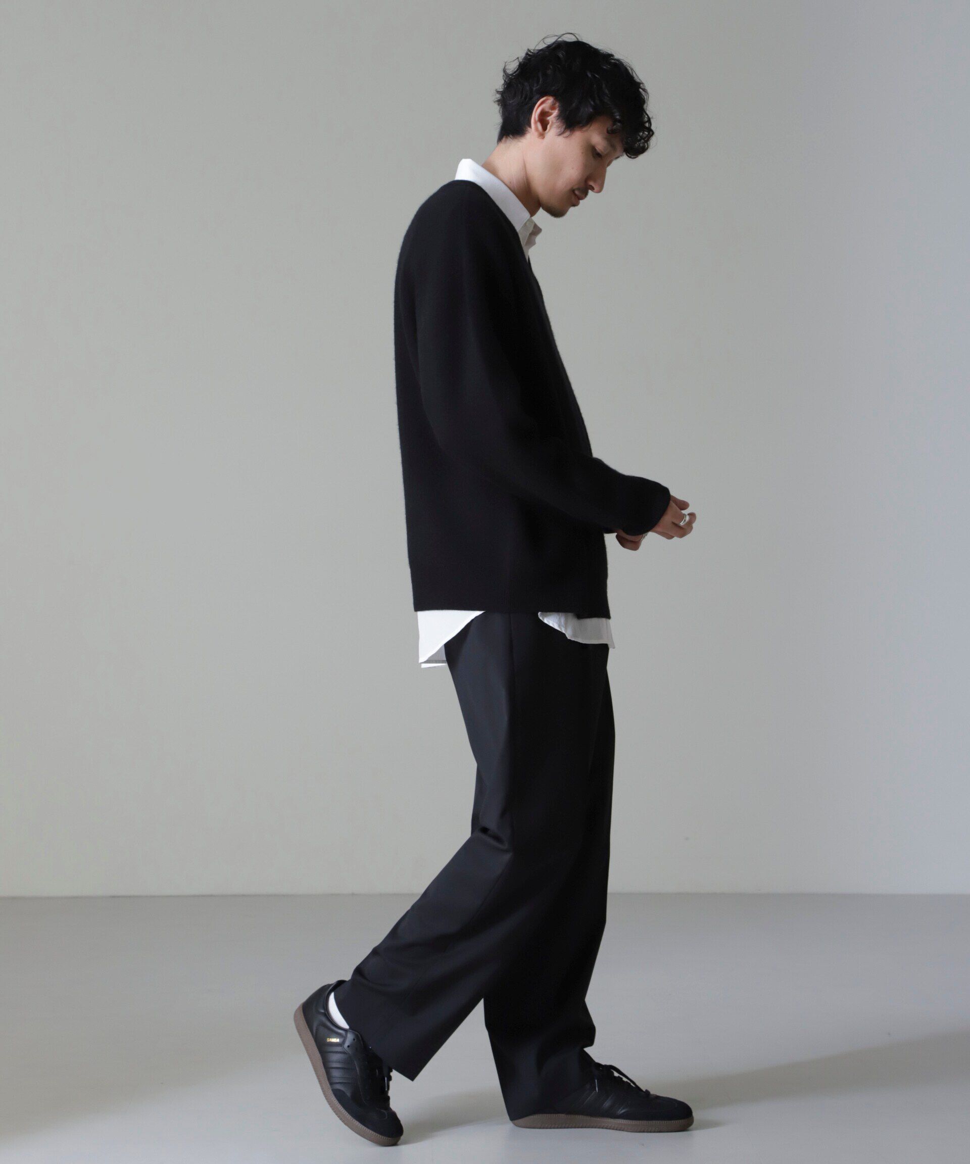 nano･universe「AQUA ウールカシミヤVネックプルオーバー」|ニット・セーター|