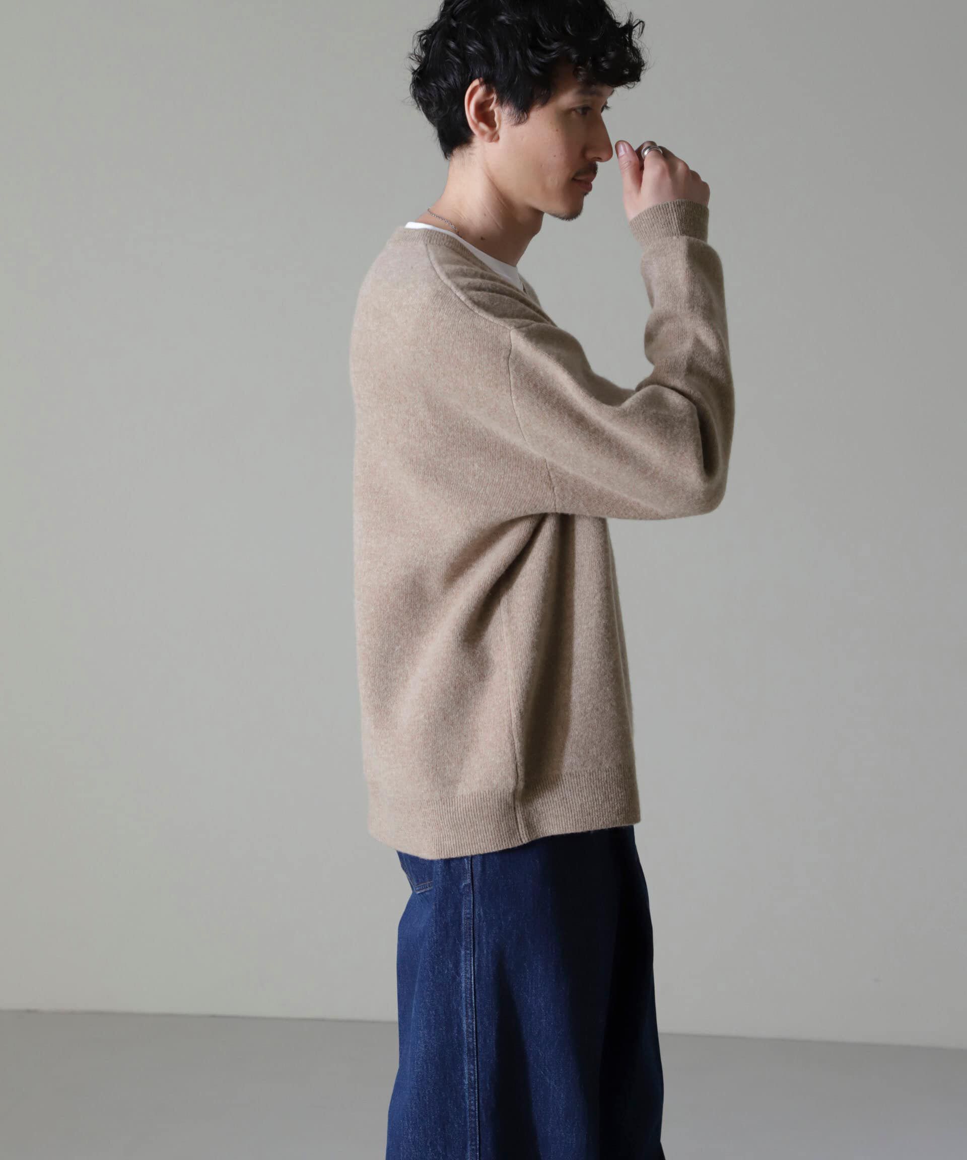 nano･universe「AQUA ウールカシミヤVネックプルオーバー」|ニット・セーター|