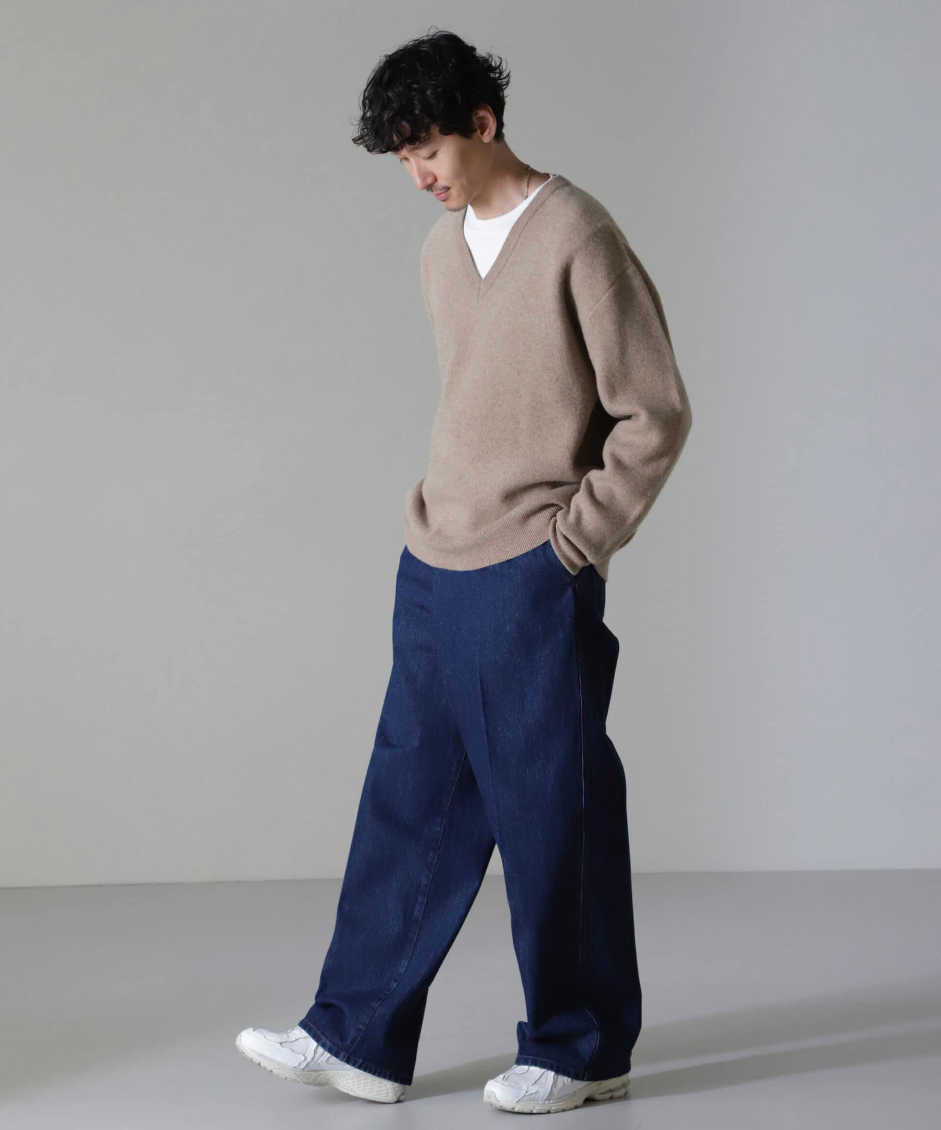 nano･universe「AQUA ウールカシミヤVネックプルオーバー」|ニット・セーター|