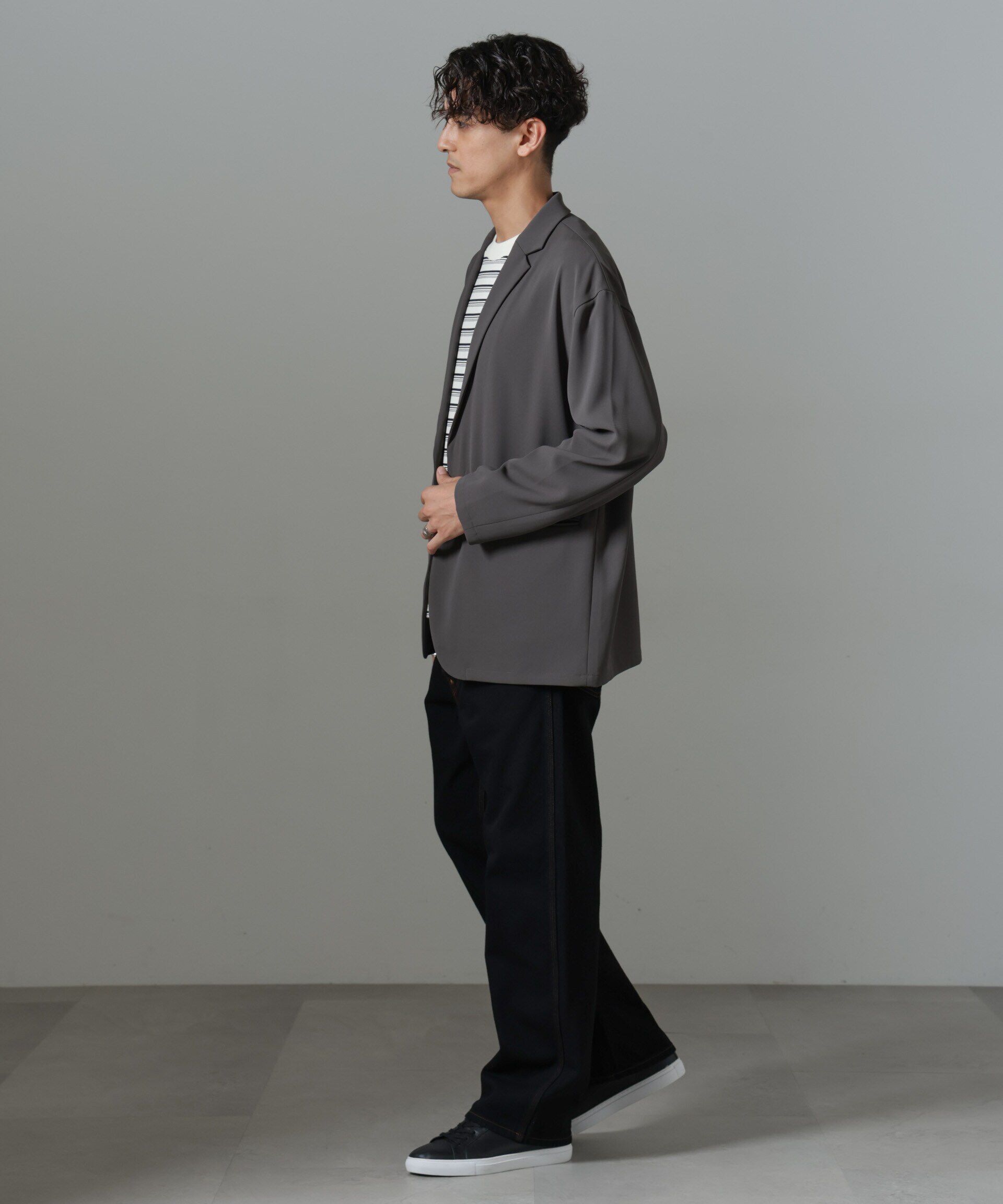 nano･universe「ドレープ ワイドジャケット(セットアップ可)」|テーラードジャケット|