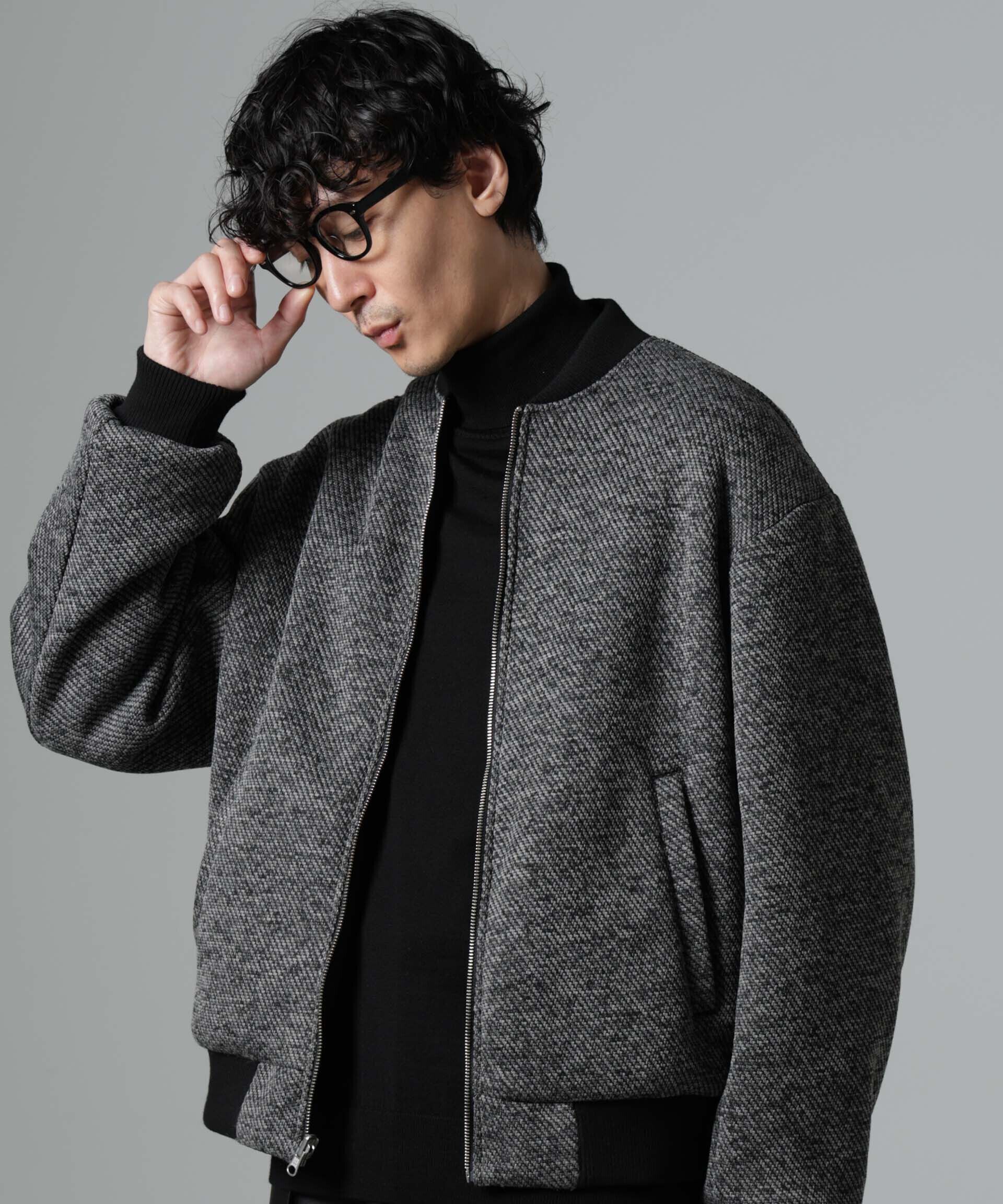 nano･universe「ニットフリースZIPブルゾン(セットアップ可)」|ブルゾン・スタジャン|