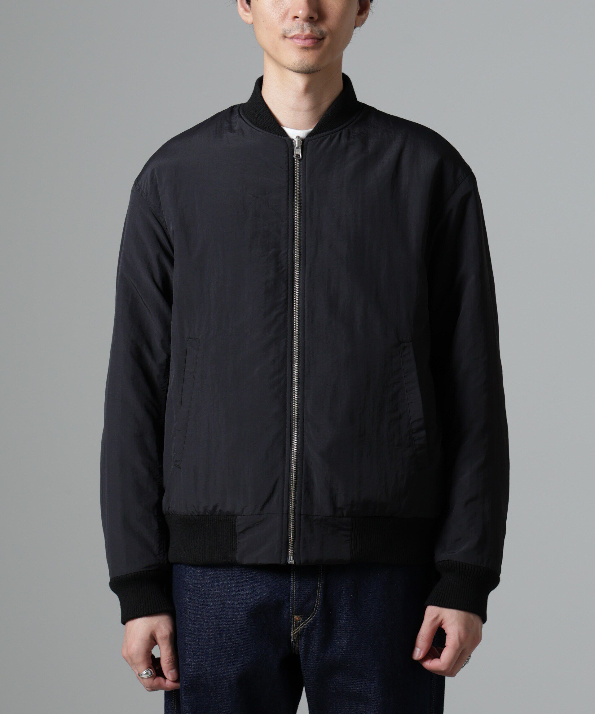 nano･universe「ニットフリースZIPブルゾン(セットアップ可)」|ブルゾン・スタジャン|