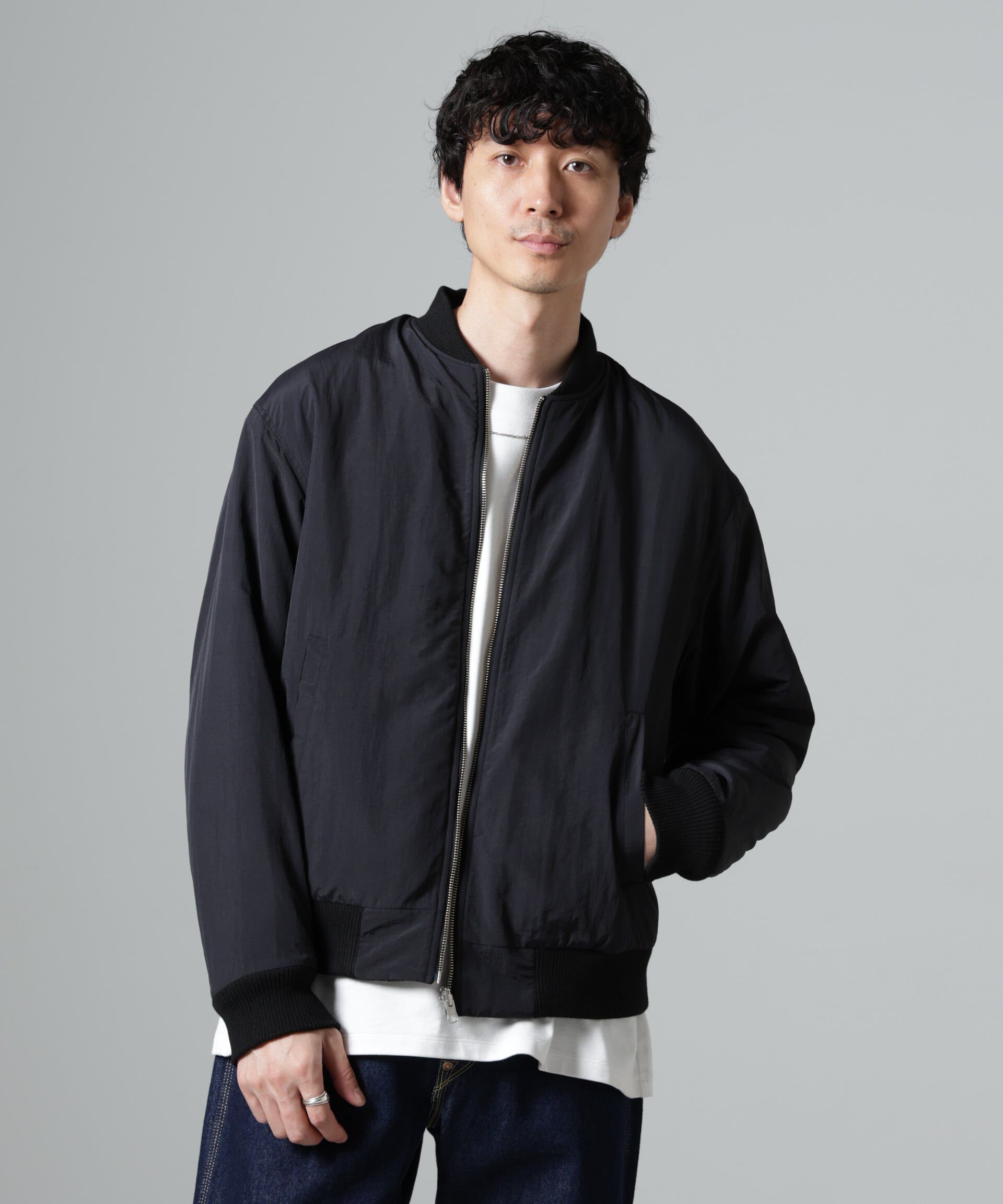 nano･universe「ニットフリースZIPブルゾン(セットアップ可)」|ブルゾン・スタジャン|