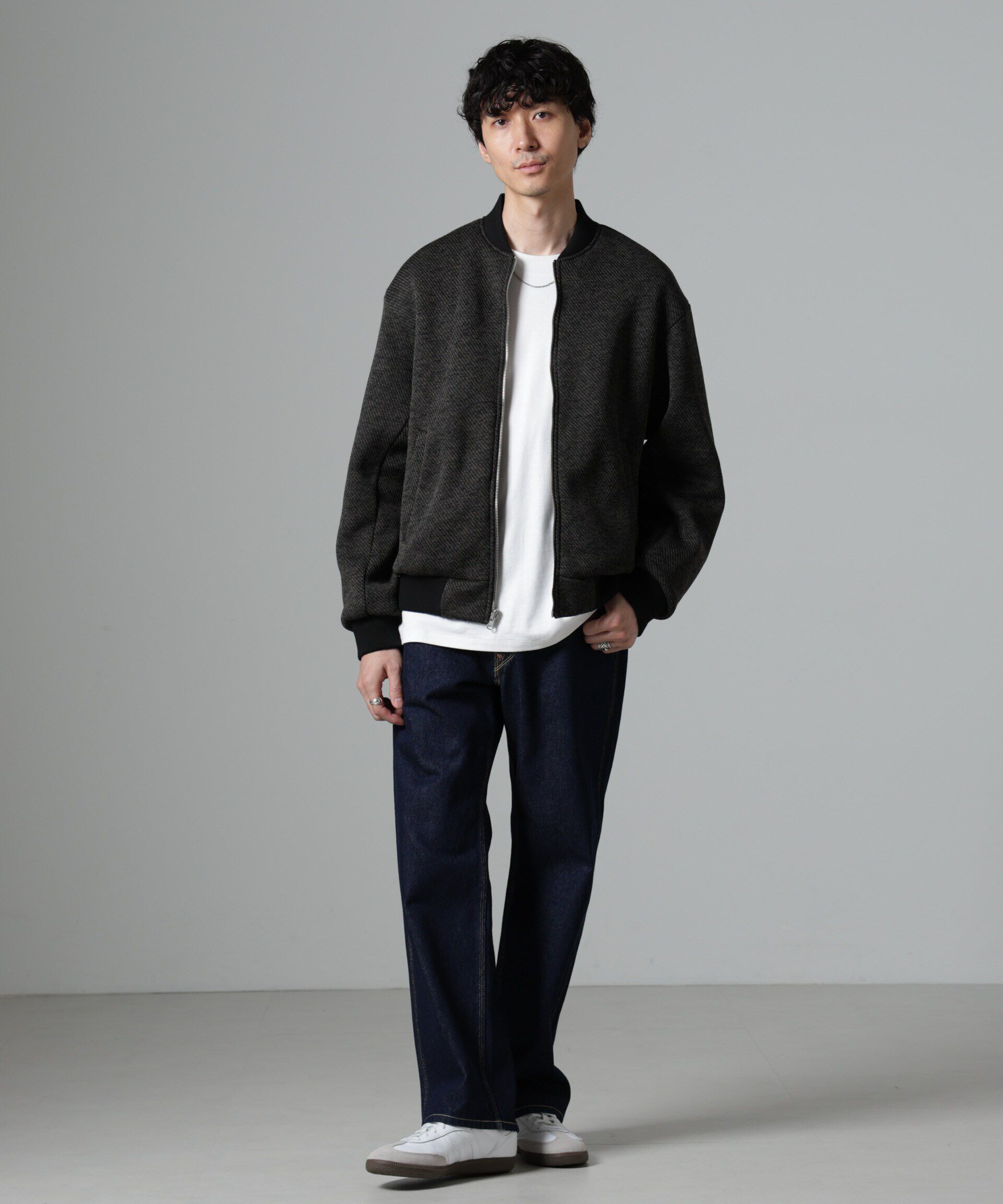 nano･universe「ニットフリースZIPブルゾン(セットアップ可)」|ブルゾン・スタジャン|
