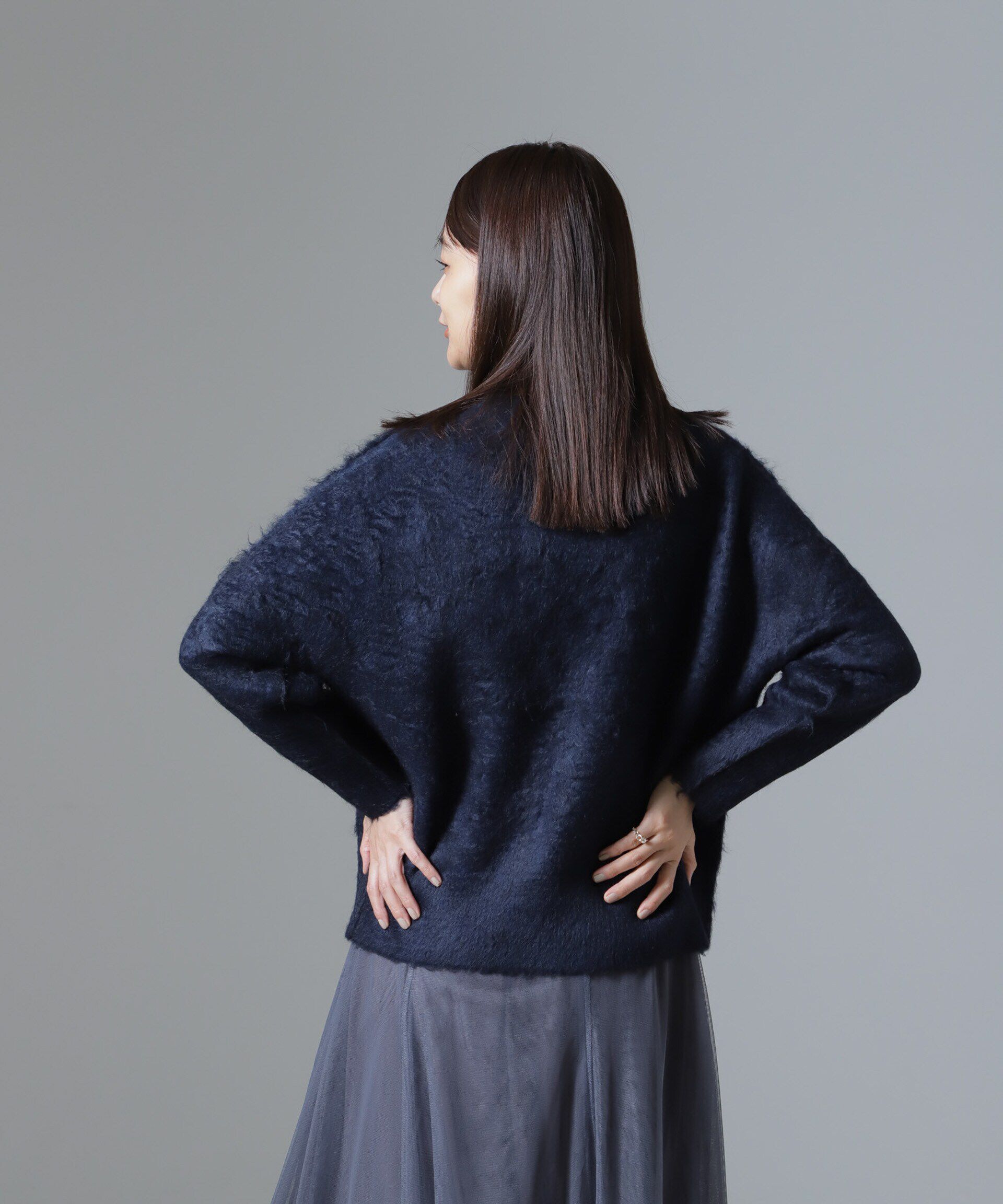 nano･universe「シャギークルーネックニットプルオーバー」|ニット・セーター|