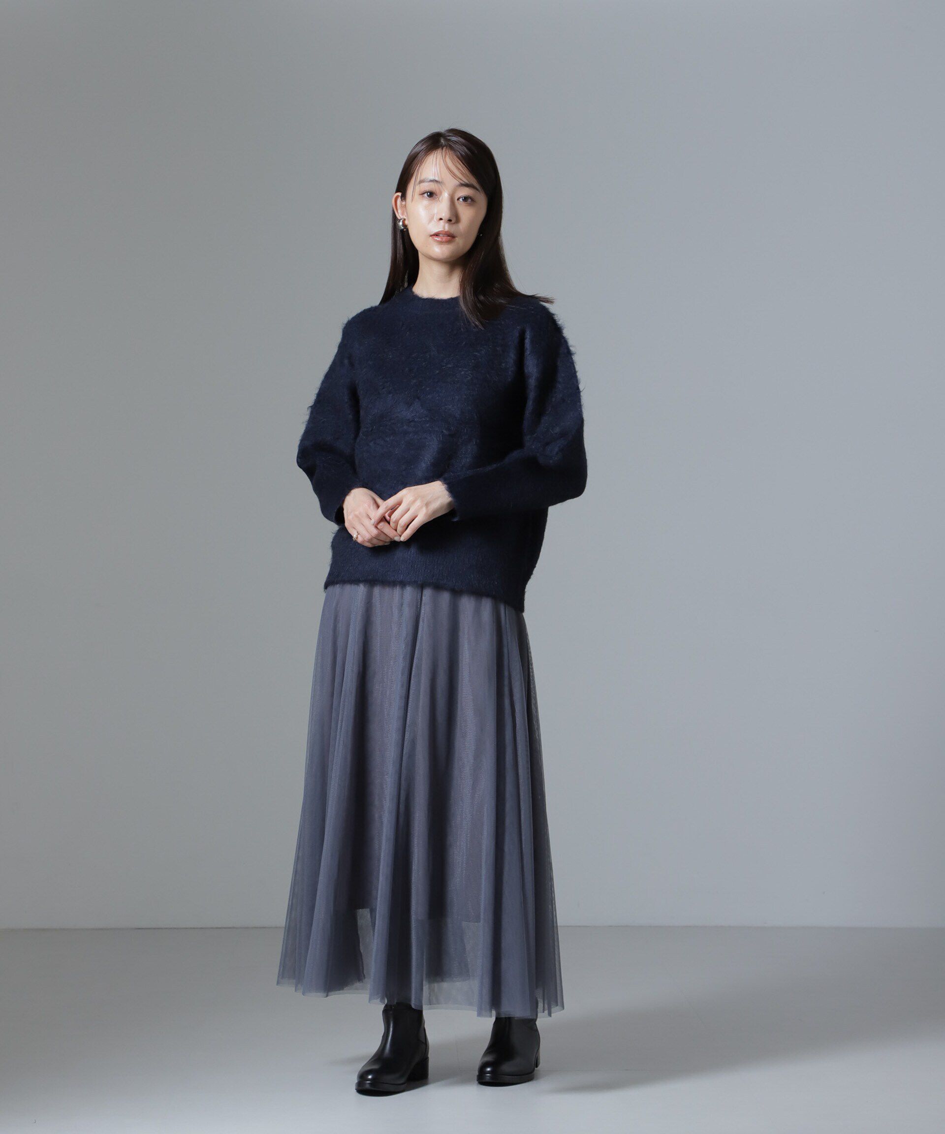 nano･universe「シャギークルーネックニットプルオーバー」|ニット・セーター|