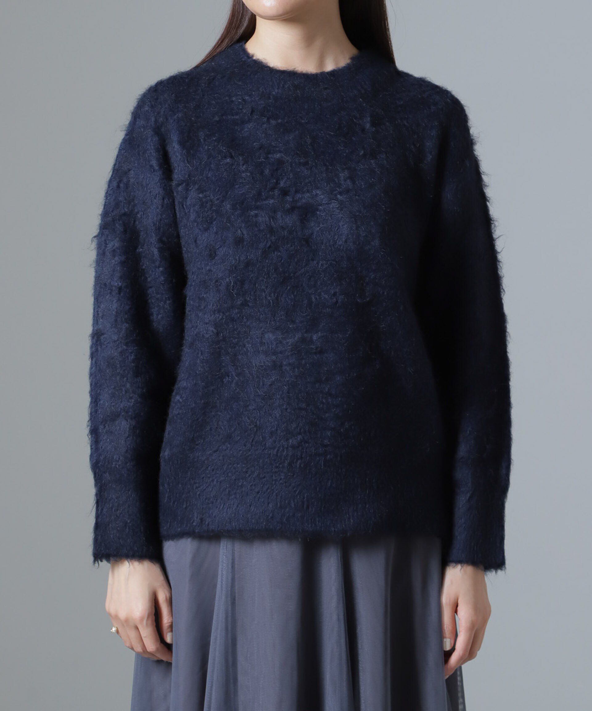nano･universe「シャギークルーネックニットプルオーバー」|ニット・セーター|
