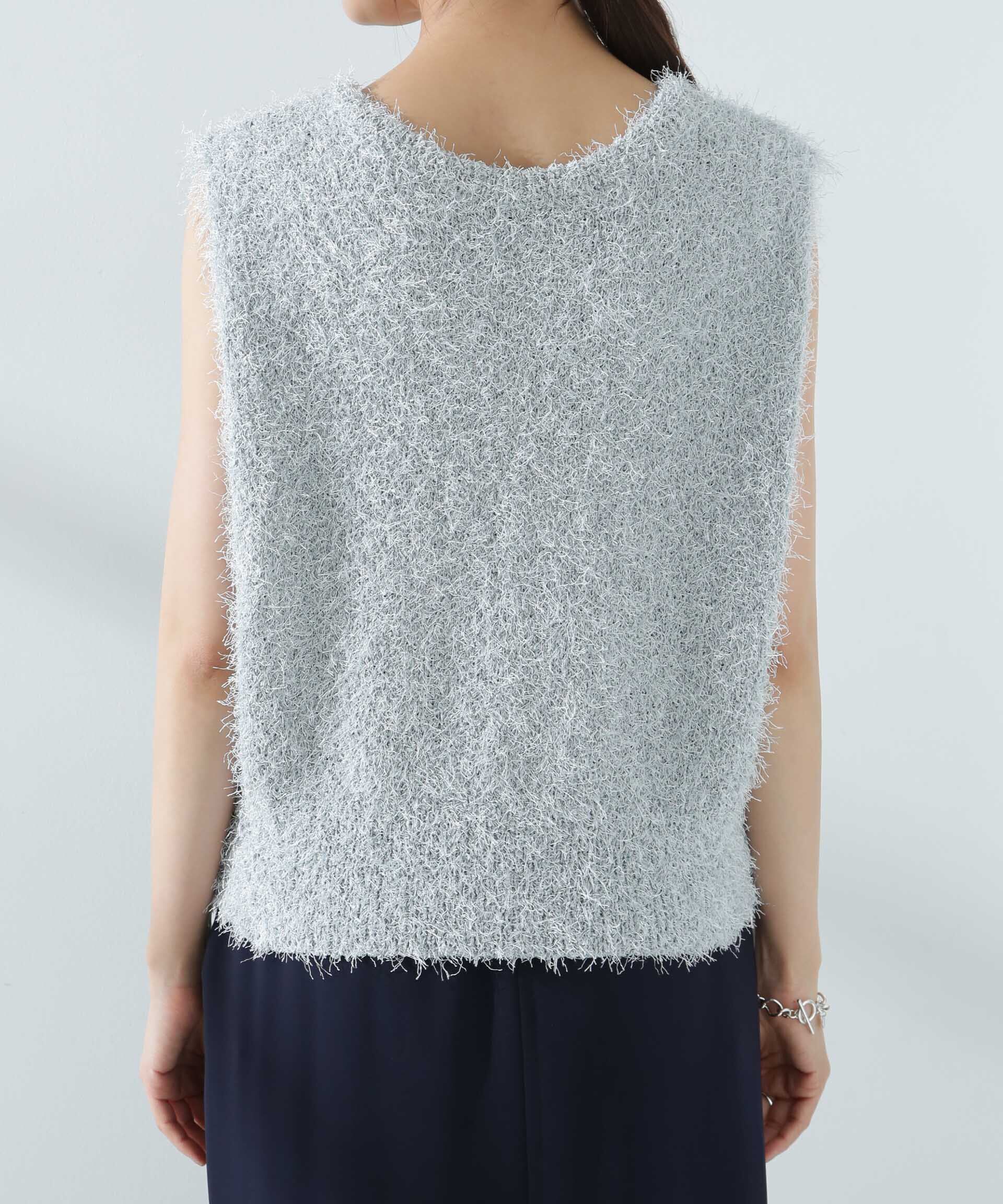 nano･universe「シャギーニットベスト」|ニット・セーター|